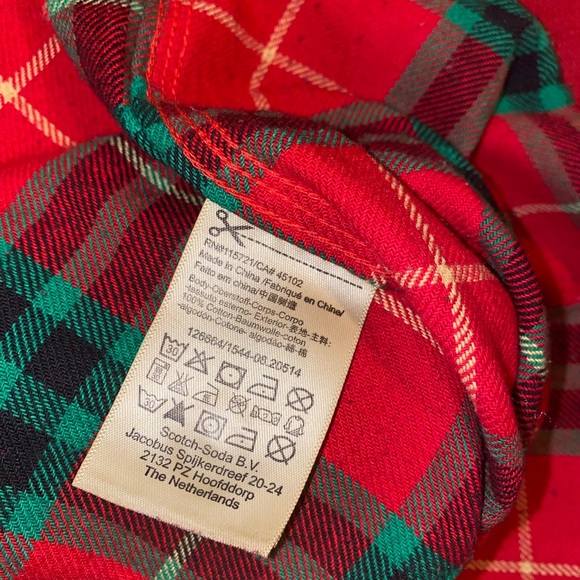 🎄🎅 Scotch & Shrunk shirt, size 4 years, color red - Picture 6 of 7